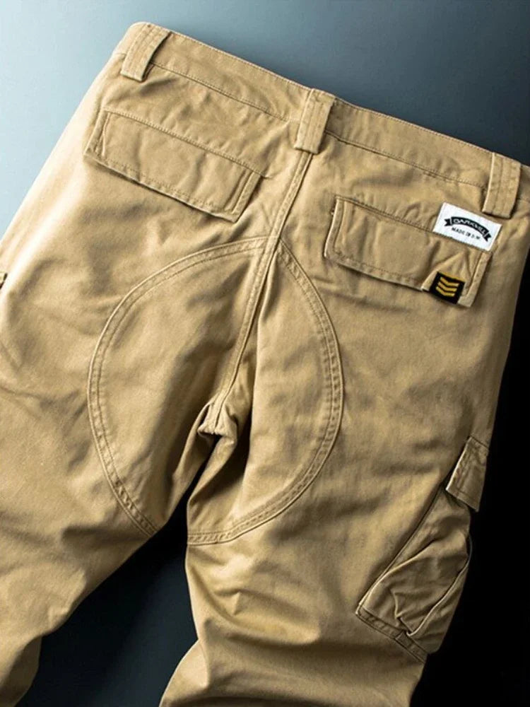 Hiking Khaki Trousers Man Cargo Pants for Men Multipockets Multi Pocket Outdoor Straight Aesthetic Regular Fit Designer Loose