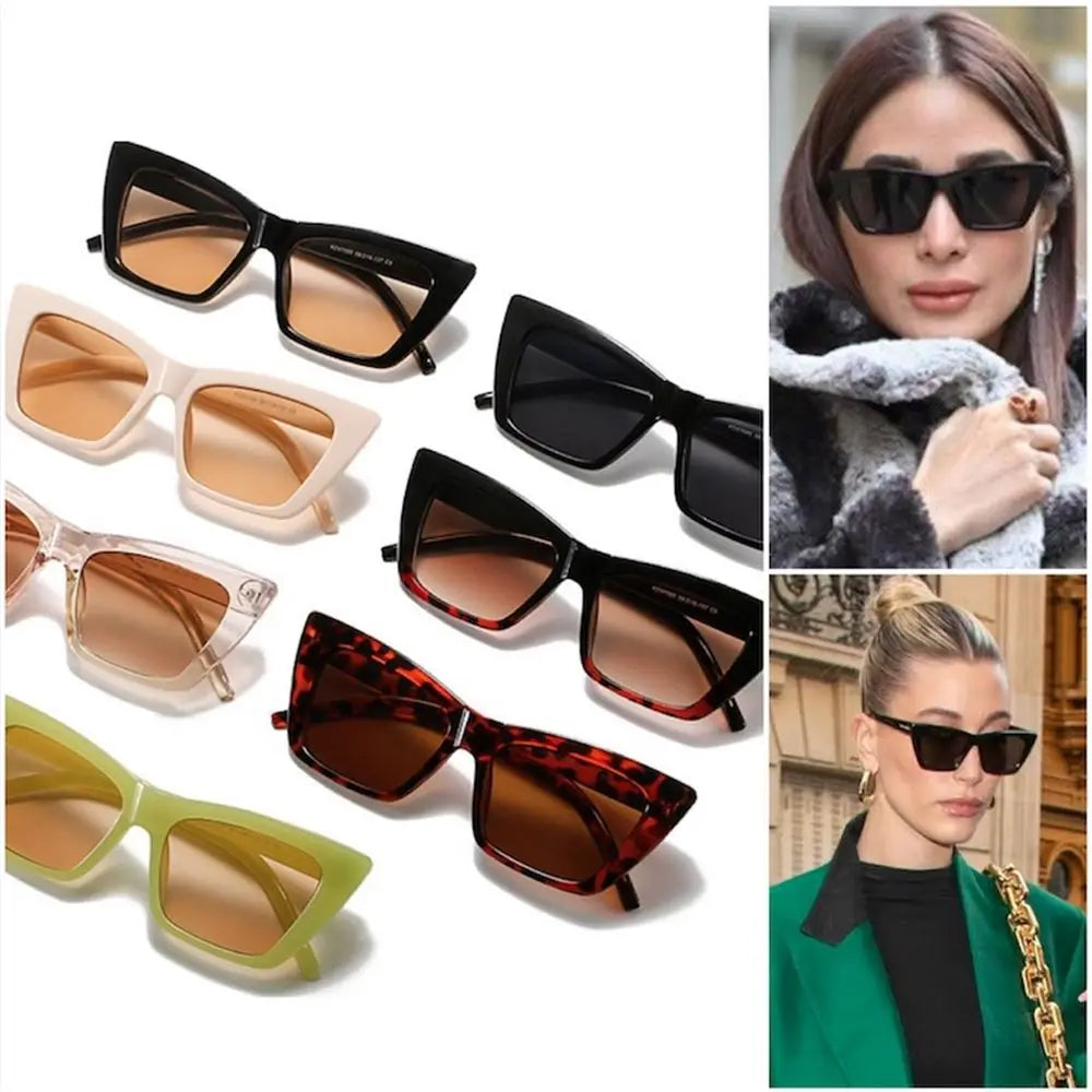 Trendy Cat Eye Sunglasses for Women/Men Retro Square Sun Glasses UV400 Protection Eyewear Summer Shades Fashion Accessories