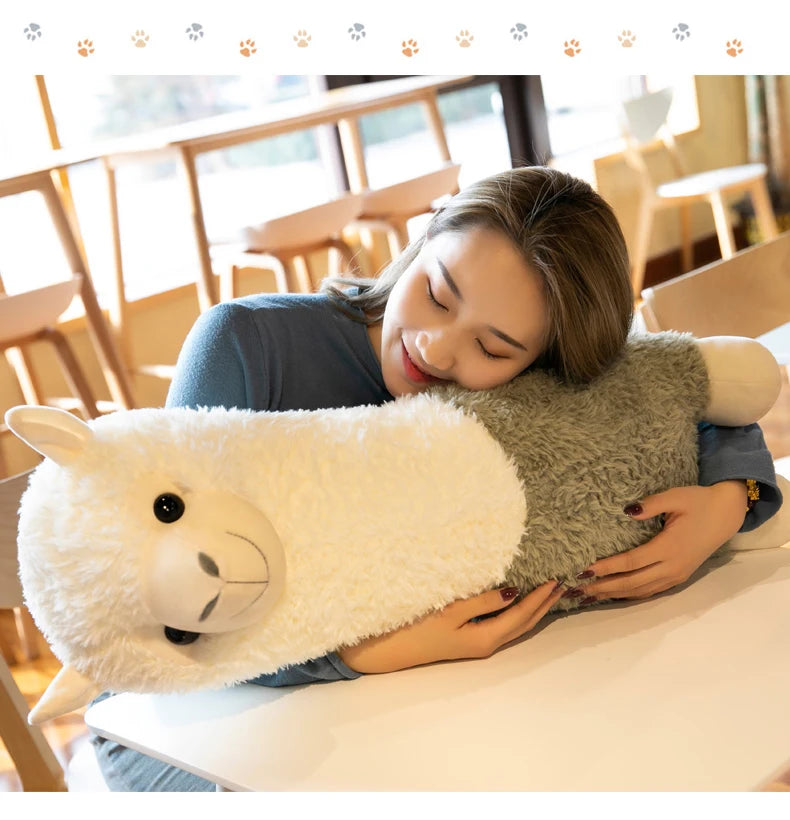 Giant Cute Alpaca Plush Toys Fashion Animal Soft Stuffed Dolls Office Chair Sofa Kawaii Pillows Birthday Gift for Boys Girls