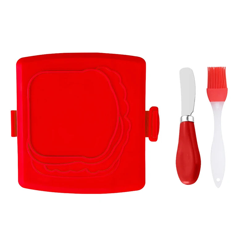 3pack Food Grade Sandwich Toaster with Butter Knife And Oil Brush Set Kitchen Gadget for Toast And Sandwich Making