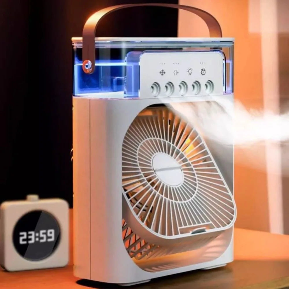 3 In 1 Fan AIr Conditioner Household Mini Air Cooler LED Night Light Portable Humidifier Air Adjustment Fan Office Home Fan