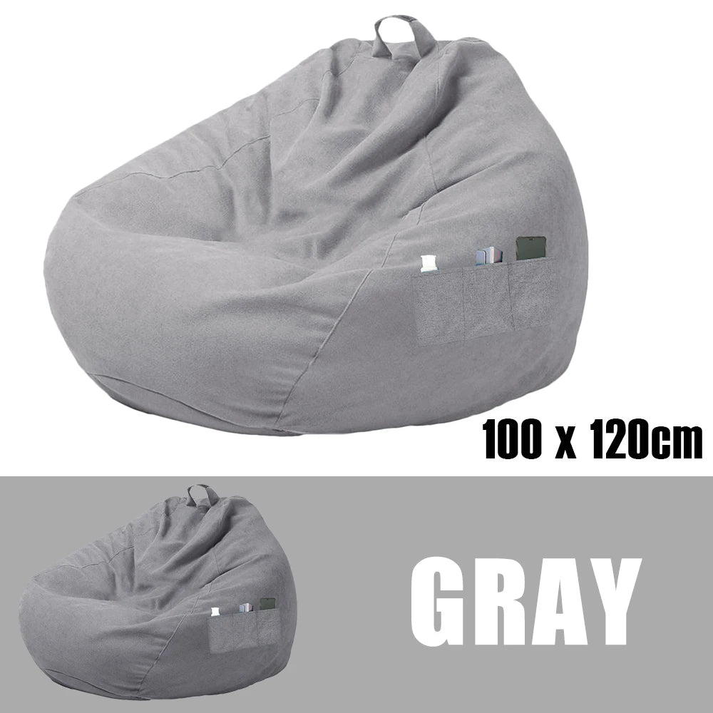 1/2Pcs Lazy Sofa Cover Soft Comfortable Sofa Chair Decorative Breathable Chair Sofa Cover with 3 Side Pocket for Furniture Decor