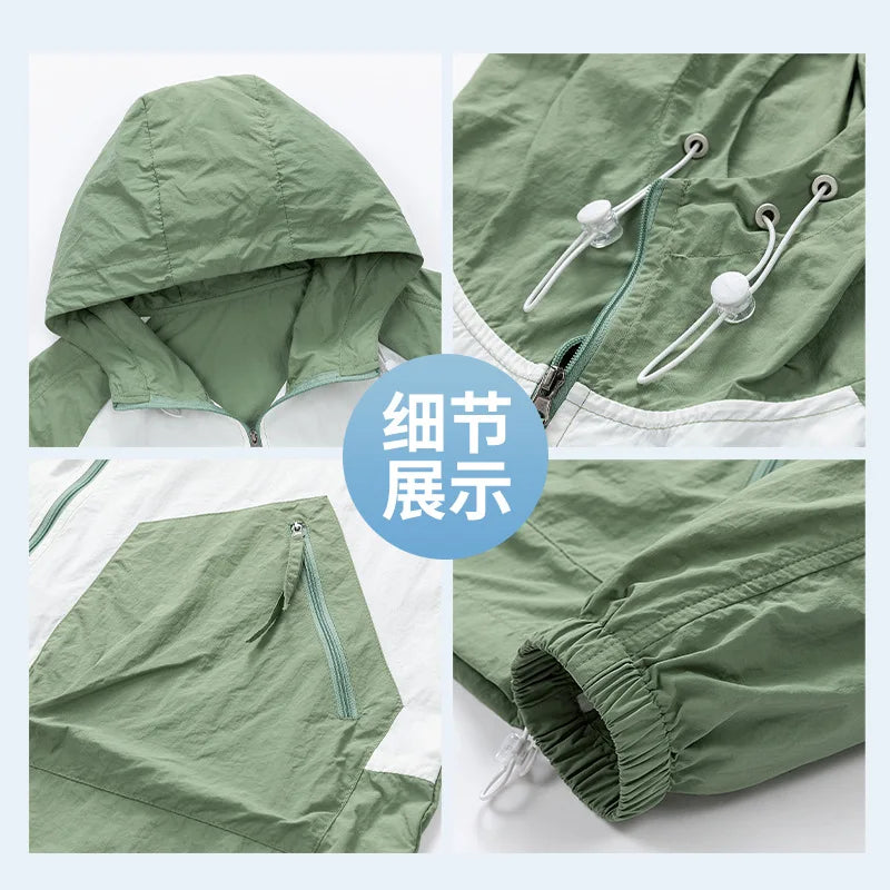 Summer Men's Skin Coats Ice Silk Sun Protection Clothing Lightweight Breathable Outdoor Anti-ultraviolet Windbreaker Jacket