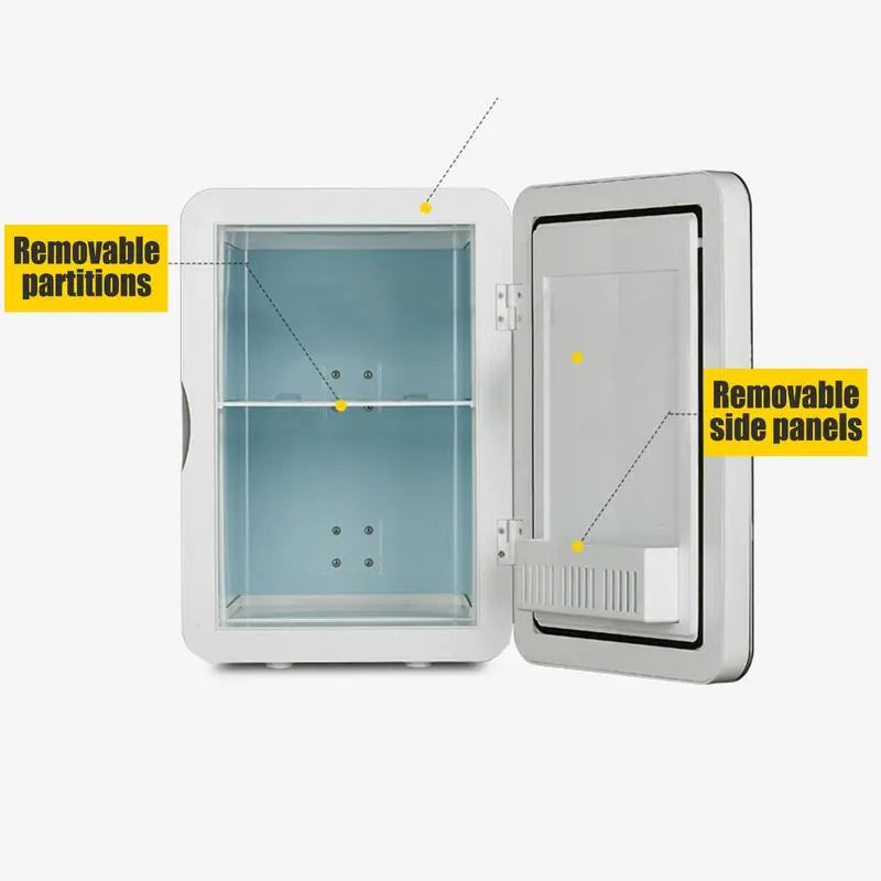 8L Portable Car Mini Small Refrigerator Electric Freeze Heating Dual Use Household Refrigerator SkinCare Makeup Storage 12V 220V