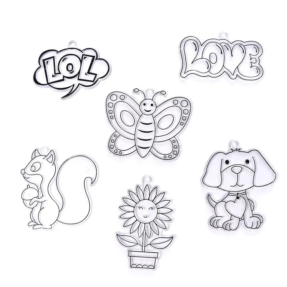 Cartoon Animals Painting Crafts Art Craft Window Painting  Filing Drawing Board Sun Catcher Hanger Suncatchers Craft