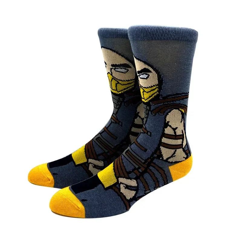 New Design Long Men Socks High Quality Comfortable Cartoon Characters Men and Women Fashion Happy Funny Socks Anime Socks