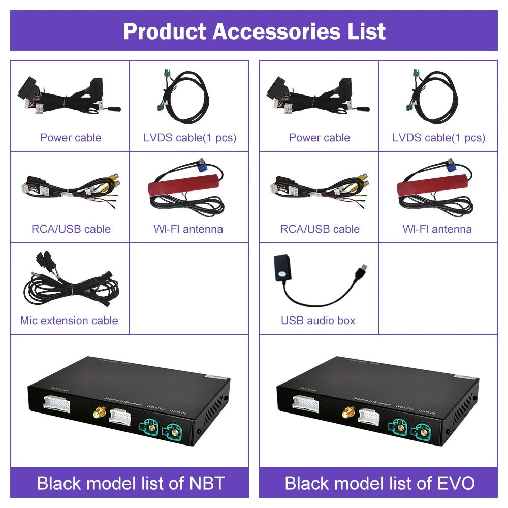 WirelessCarPlay For BMW Series 1 2 F20 F21 F22 F23 F45 2012-2020 NBT EVO with Android Auto Mirror Link AirPlay Car Play