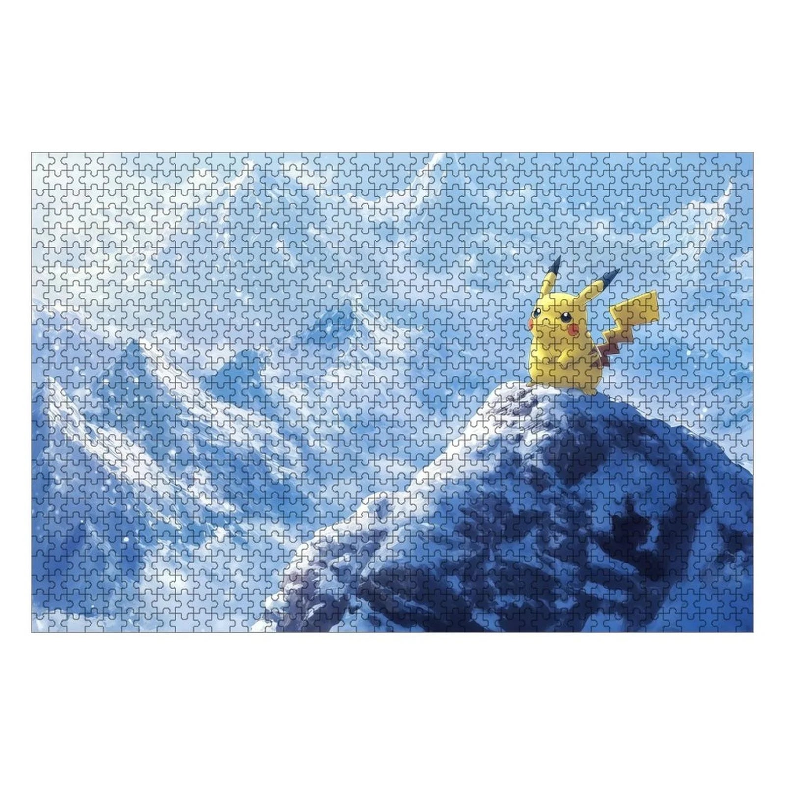 Pokemon Jigsaw Puzzles 1000 Pieces Paper Picture Landscape Oil Painting Art Puzzles Decompression Toys for Adults Family Games