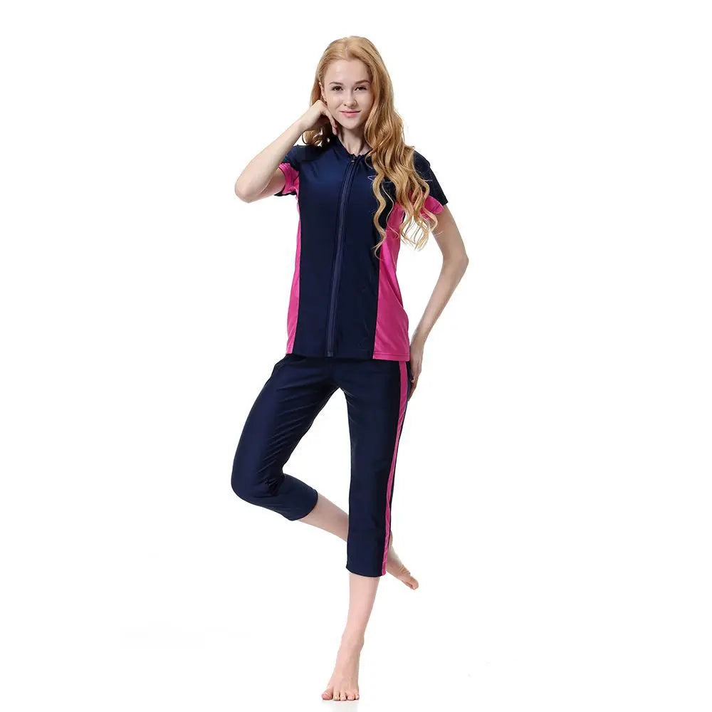 Three-piece suit muslim Swimwears Highly Elastic with Chest Pad First Class Comfortable Sportswear Outdoor Swimwear for Women