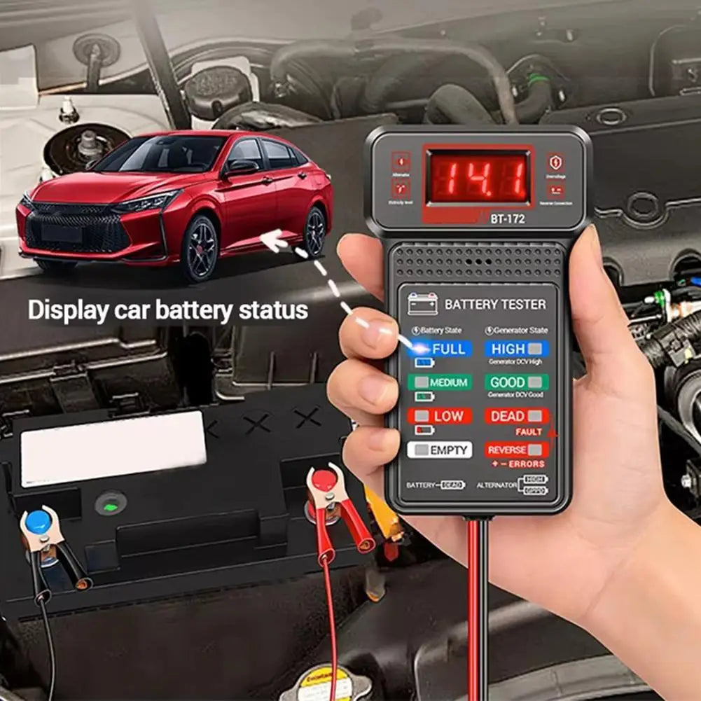 BT-171 Battery Tester LED Digital Auto Battery Analyzer Charging Cranking System Tester 12V Car Battery Checker Voltage Detector