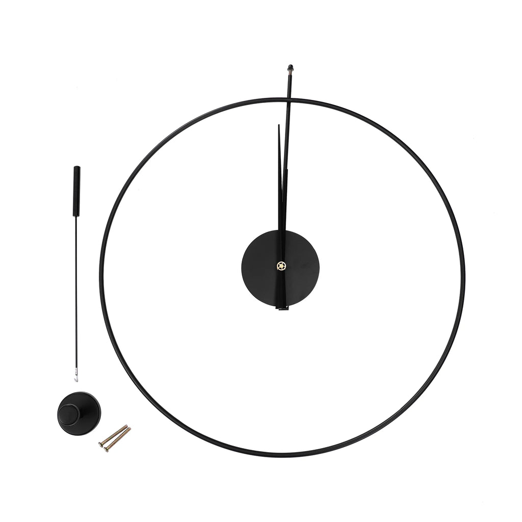 Wall Clock with Hollow Design, Silent Quartz Movement, Durable Iron Construction for Home or Office