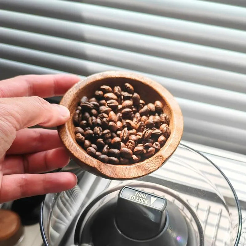 Coffee Beans Dose Trays Solid Wood Walnut Bean Shovel Scoops Measure Tea Separator Vessel Espresso Kitchen Tools