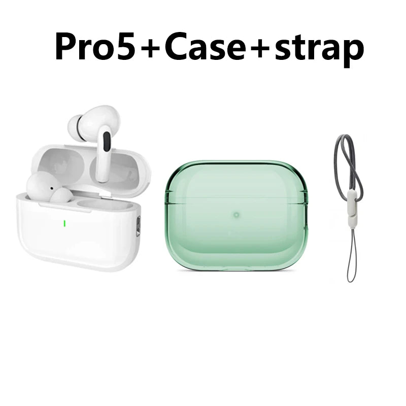 Wireless Earphones Pro 5 TWS Max Bluetooth Sport Earbuds  In Ear Noise Cancelling Headset For iPhone Android Headphone - Free Item