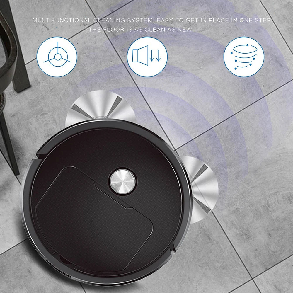3 In 1 Smart Sweeping Robot Home Mini Sweeper Sweeping and Vacuuming Wireless Vacuum Cleaner Sweeping Robots For Home Office Use