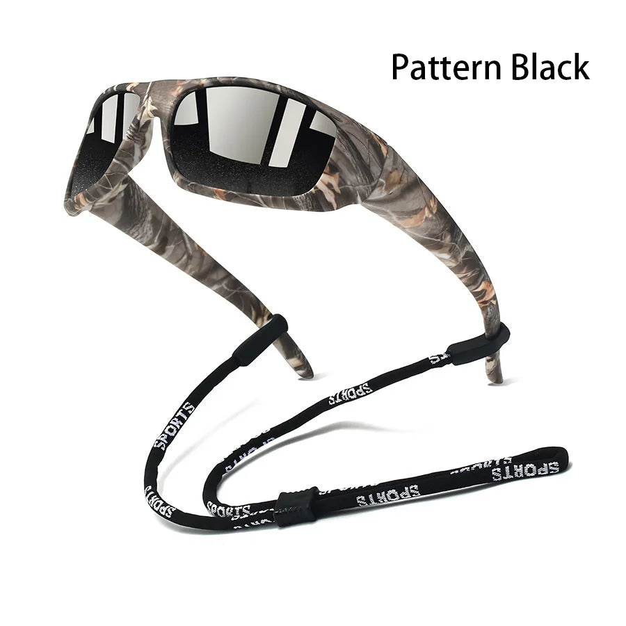 Fashion Vintage Sunglasses with Chain for Men And Women Driving Fishing Sports Running Mountaineering Safety Goggles