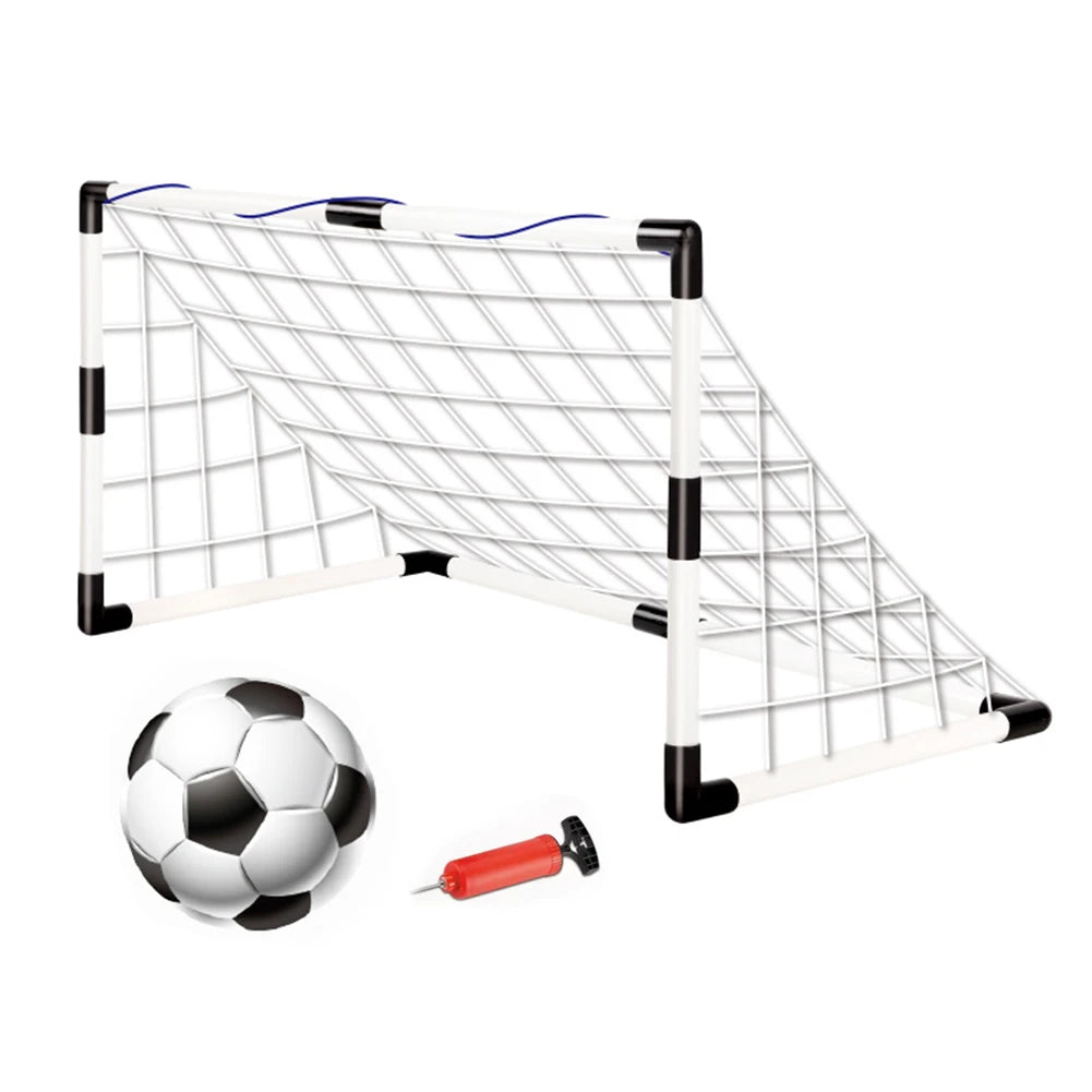 Football Goal Sports  with Pump & Ball Foldable Football Goal Post Weather Resistant Portable Soccer Goal for Kids Children