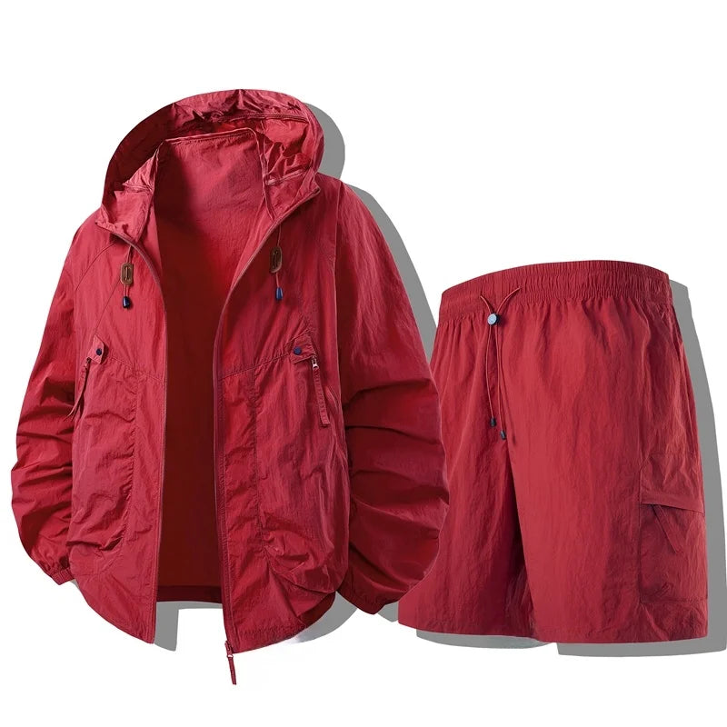 UV Protection Ice Silk Lightweight Outdoor Jacket for Men Breathable Skin Shirt Couple's Summer Fashion Urban Style Hat