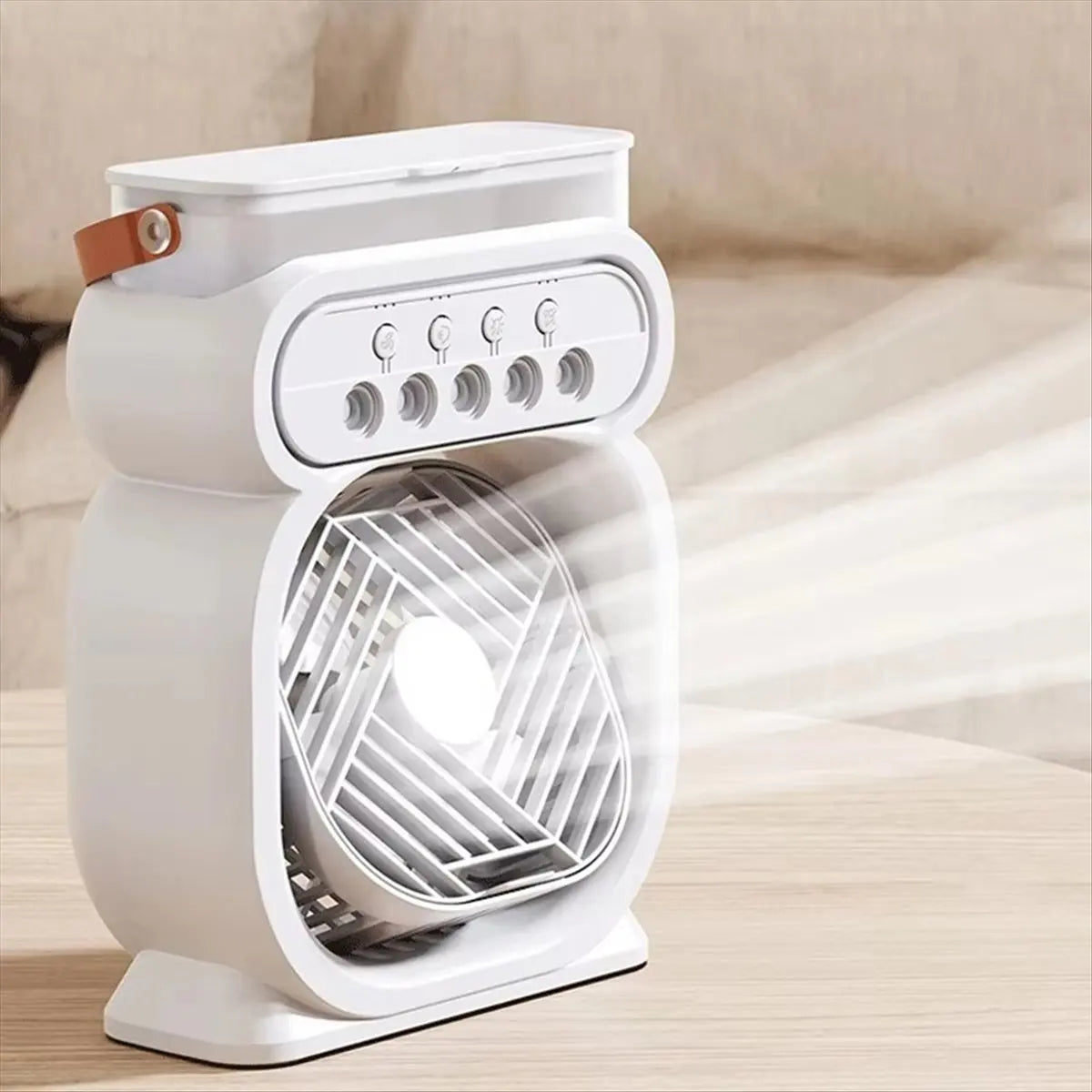 Delighted- 3 in 1 Fan AIr Conditioner Household Small Air Cooler LED Night Light Humidifier Air Adjustment Fan Office Fan Black