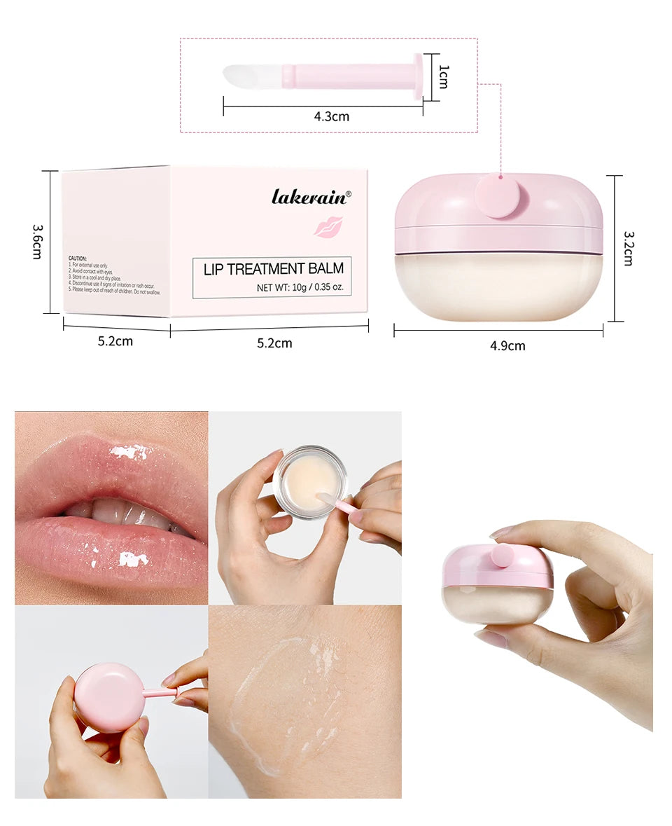 Lip Treatment Balm Hydrate Visibly Plump Lips Exfoliating Clean Moisturizer Makeup Beauty Health Care Products Skin Care Gift