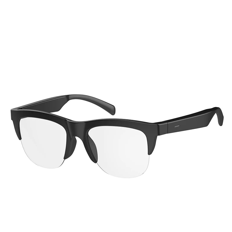 F02 Transparent Lens Bluetooth Audio Glasses | Open-Ear Speakers | Anti-Blue Light | Smart Touch Control | Office & Daily Use