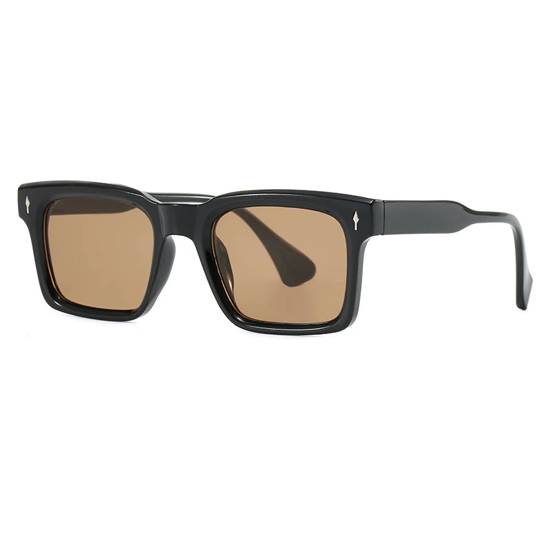 Colorful Square Sunglasses Women Men Vintage Trend Brand Shades Commute Driving Sun Glasses Lady Man UV400 Protective Glasses