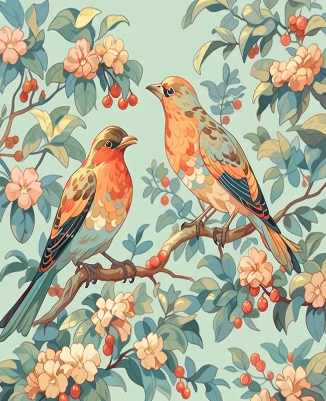 Painting Paints By Numbers Artistic bird illustration Wall Art Crafts Supplies Adults Handmade Paint Kit Canvas Picture