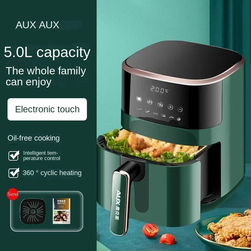 220V AUX Air Fryer and Oven Combo: Multifunctional, Fully Automatic, No Oil Technology, Easy-to-clean DD