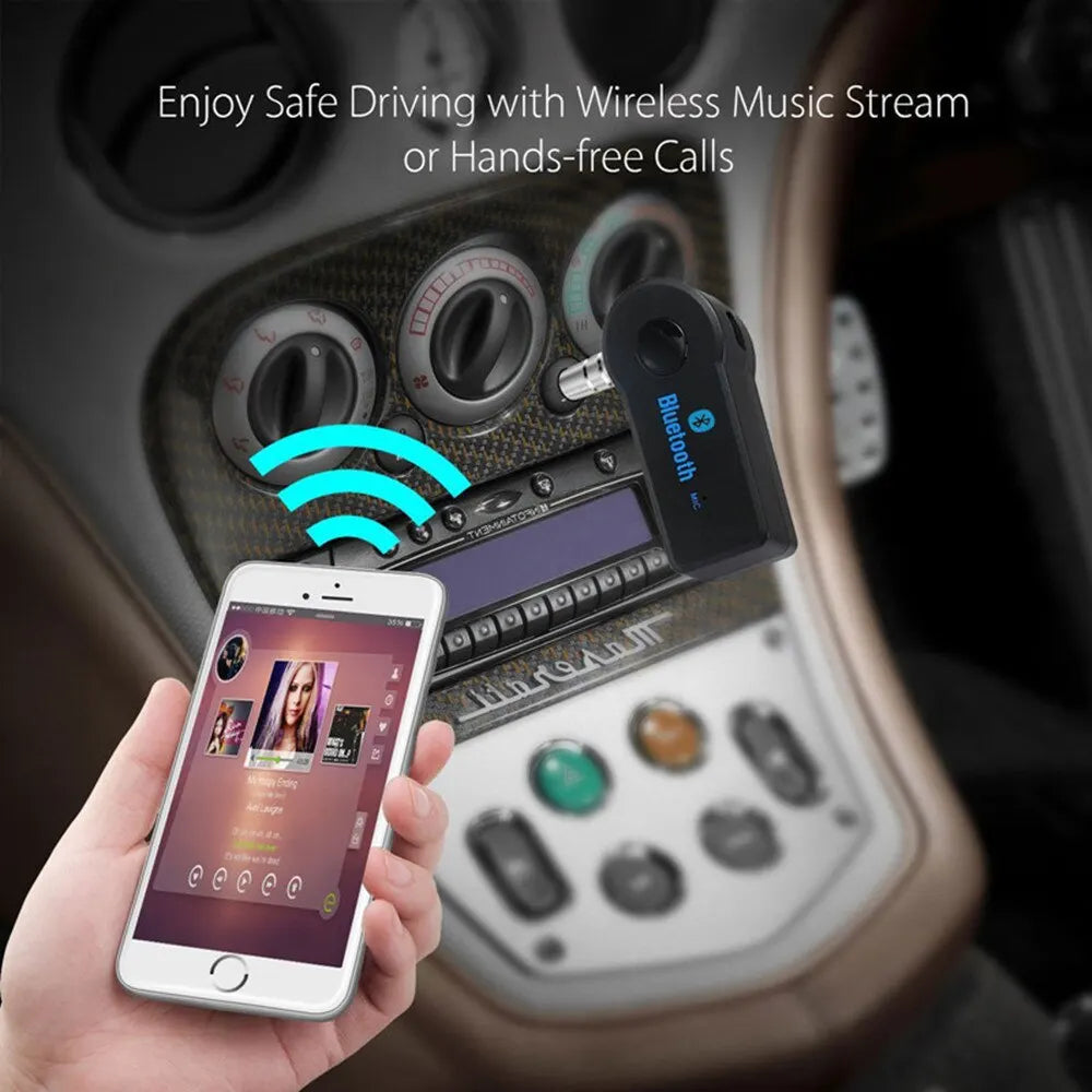 Aux Car Bluetooth 5.0 Receiver 3.5mm 3.5 AUX Jack Stereo Music Audio Car Transmitter Speaker Amplifier Wireless Adapter with Mic - Free Item