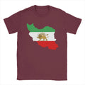 Iran Persian Flag Map Men T Shirt  Creative Tees Short Sleeve Crew Neck T-Shirts 100% Cotton Plus Size Clothes