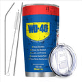 20Oz Stainless Steel Insulated Tumbler WD40 Engine Oil filter print Double walled with Straw and Lid keep Cold Hot Drink Car Cup