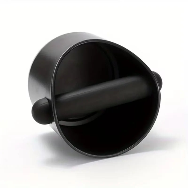 Espresso Knock Box Coffee Grounds Powder Bucket Barista Style Coffee Knock Container with Removable Knock Bar and Non-Slip Base