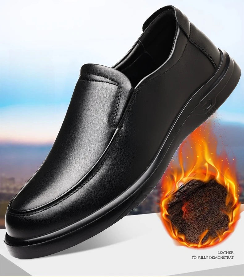 New Designer Solid Color Dress Shoes for Men Spring Autumn Fashion Leather Shoes Man Soft Sole Business Casual Shoe Male