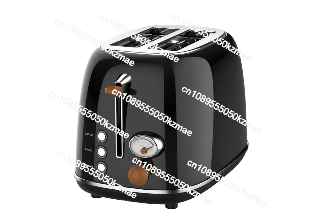 Retro 2-Slice Toaster with Grill, Multifunctional Smart Bread Toaster Kitchen Appliance
