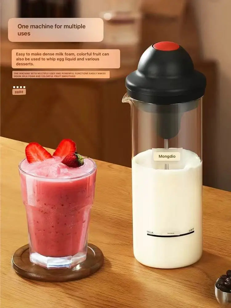 Mongdio milk frother, electric frother, fully automatic milk frother, milk mixer, coffee frother