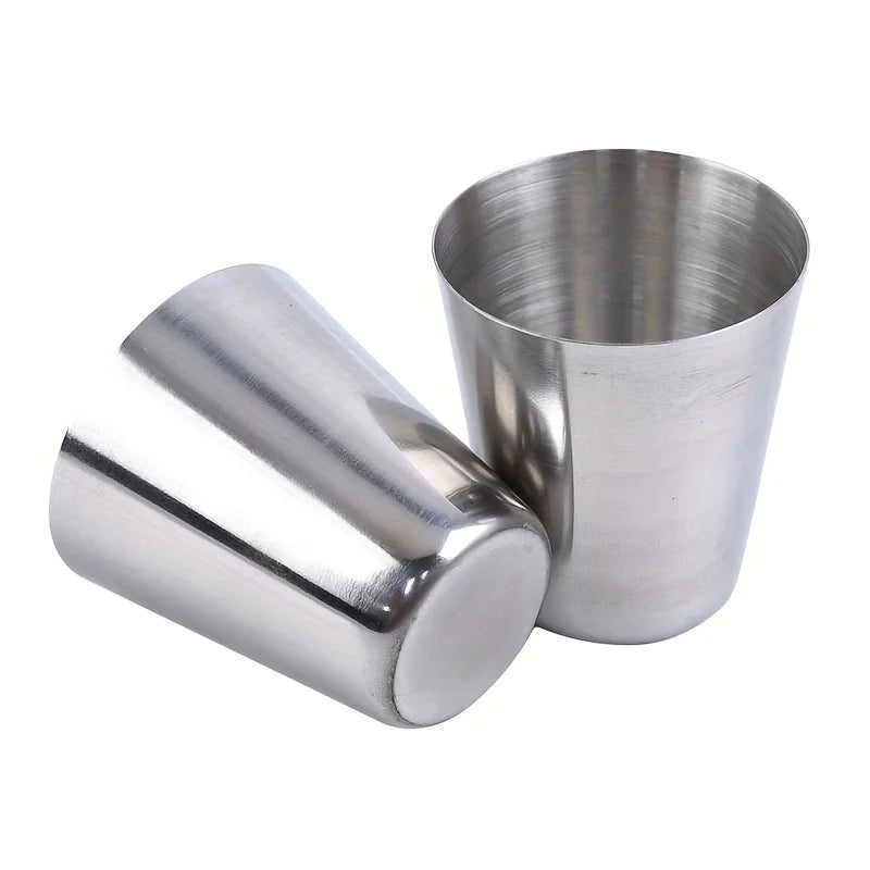 4/6pcs Stainless Steel Mini Cups Set Portable Whiskey Glasses with Case for Outdoor Picnics and Party Drinkware Multipurpose Use