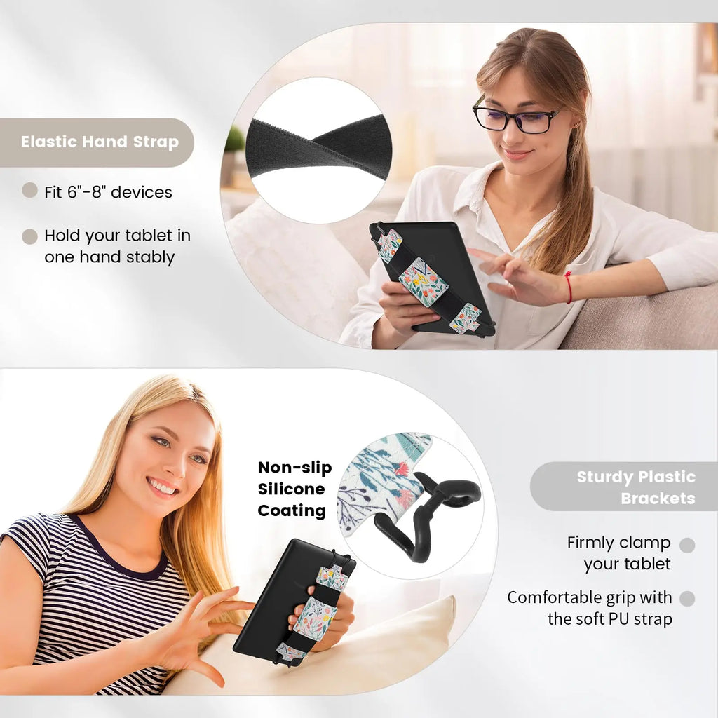 High-Elasticity Hand Strap Lightweight Finger Grip Holder for 6-8" Kindle eReaders Fire Tablet Kindle/Kobo/Voyaga - Free Item.