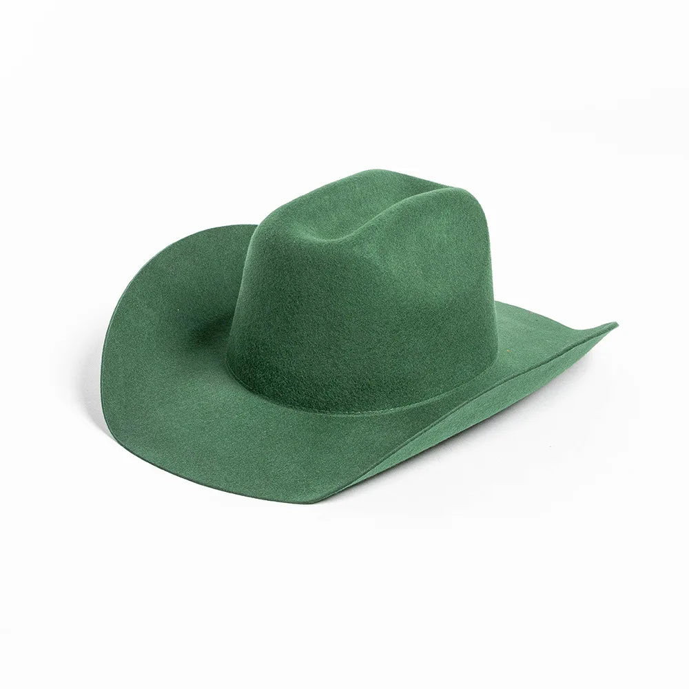 USPOP 100% Wool Cowboy Hat Unisex Wide Brim Felt Hat Solid Color Classic Fedora Style Multiple Sizes S–XL Autumn Winter