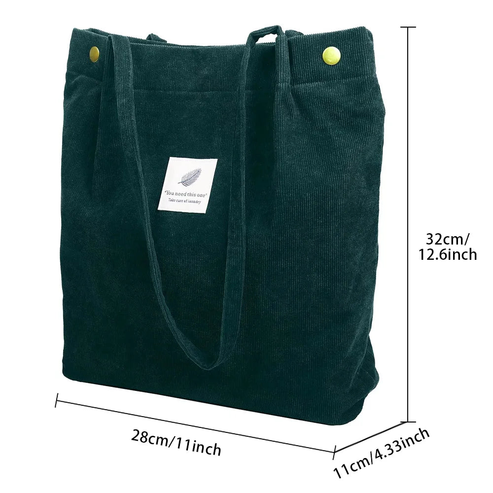 Women Corduroy Handbag New Style Shoulder Bag Vintage Small Square bags Casual Tote Female Fashion Trend Crossbody Bags