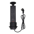 POP UP SOCKET Israel Socket,USB Plug,AC 110v-250v, Silver/Black ,PD 20W super charging  Office, Kitchen Hidden Lifting Socket,
