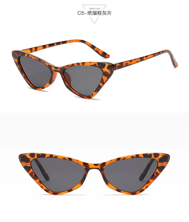 Womens Trendy Cat Eye Sunglasses Men Outdoor Retro Fashion Sun Glasses Goggles Unisex Resin UV400 Protection Sports Sun Shades