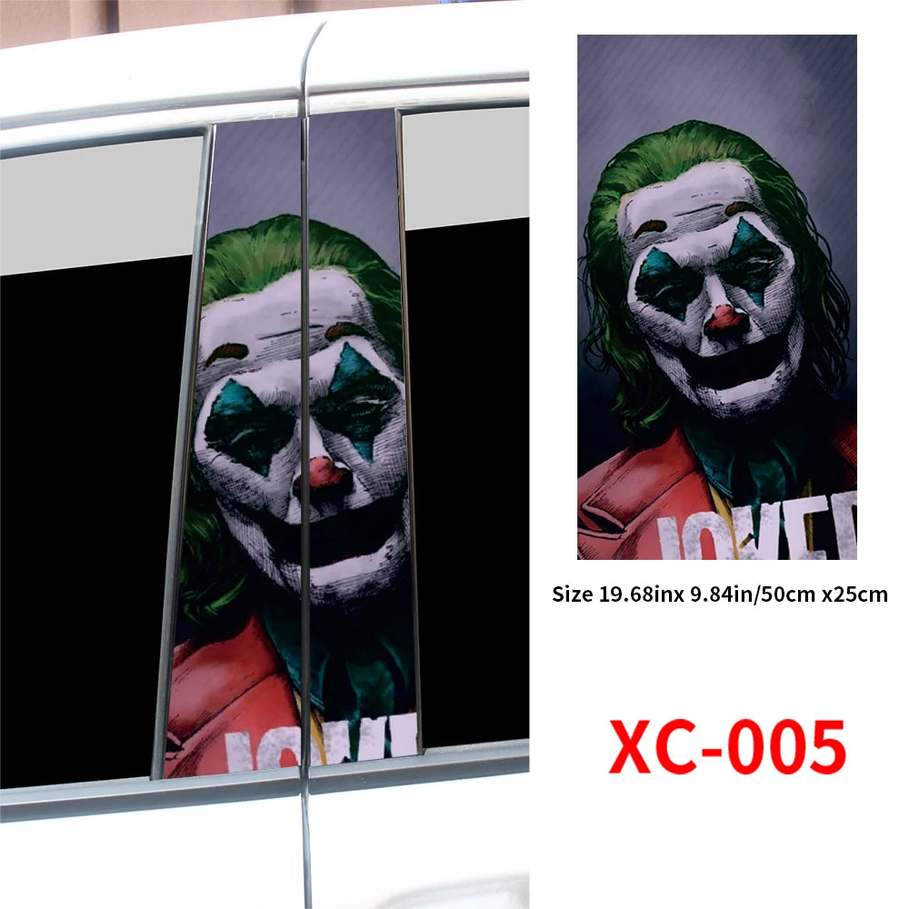 Car Joker Stickers Funny DIY Auto B-pillar Waterproof Sunscreen Decoration Cover Scratches Playing Card Vinyl Decals Accessories