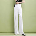Elegant Trousers for Women Dress Pants Fashion Casual White Fluid Long Summer Woman Suit Pants 2025 Straight Hot Wide Leg Loose