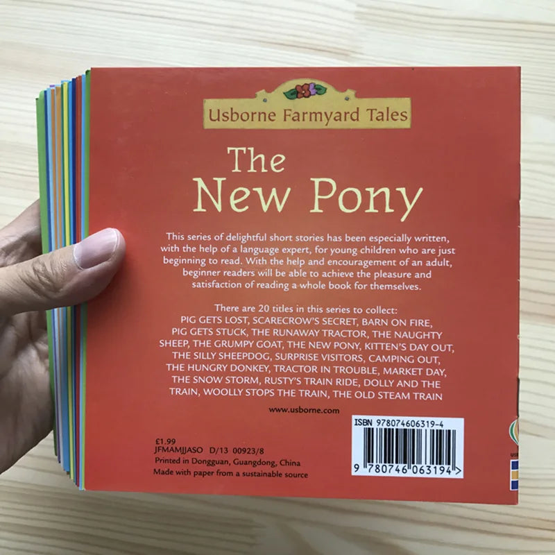 10Books/set 15X15Cm Kids Usborne Picture Books for Children Baby Famous Story English Child Book Educativo Infantil