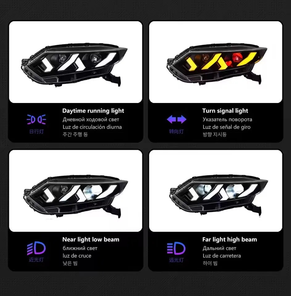Car Styling for Honda HR-V LED Headlight 2015-2021 Headlights HRV Vezel DRL Turn Signal High Beam Angel Auto Accessories