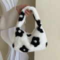 Women'S Winter Shoulder Bag Fashion Soft Plush Solid Color Zebra Leopard Pattern Underarm Bag Korean Ladies Handbags New 2025 - Free Items Weekend.