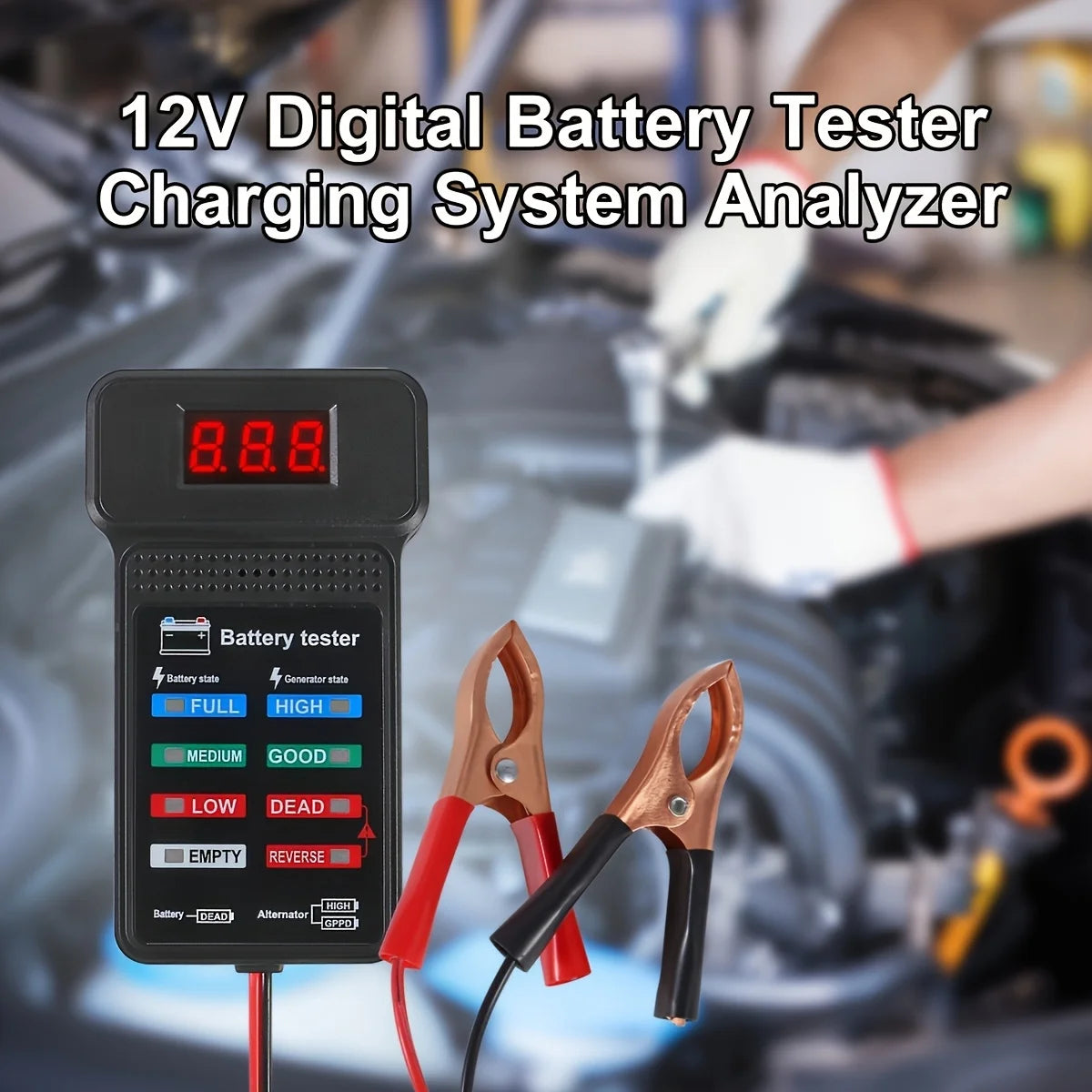 Battery Defect Detection Tool, Battery Health Assessment, Generator Condition Assessment, Battery Diagnostics, Power Equipment Maintenance, Compact Tester, Professional Tester, Reliable Performance, Voltage Tester, Maintenanc