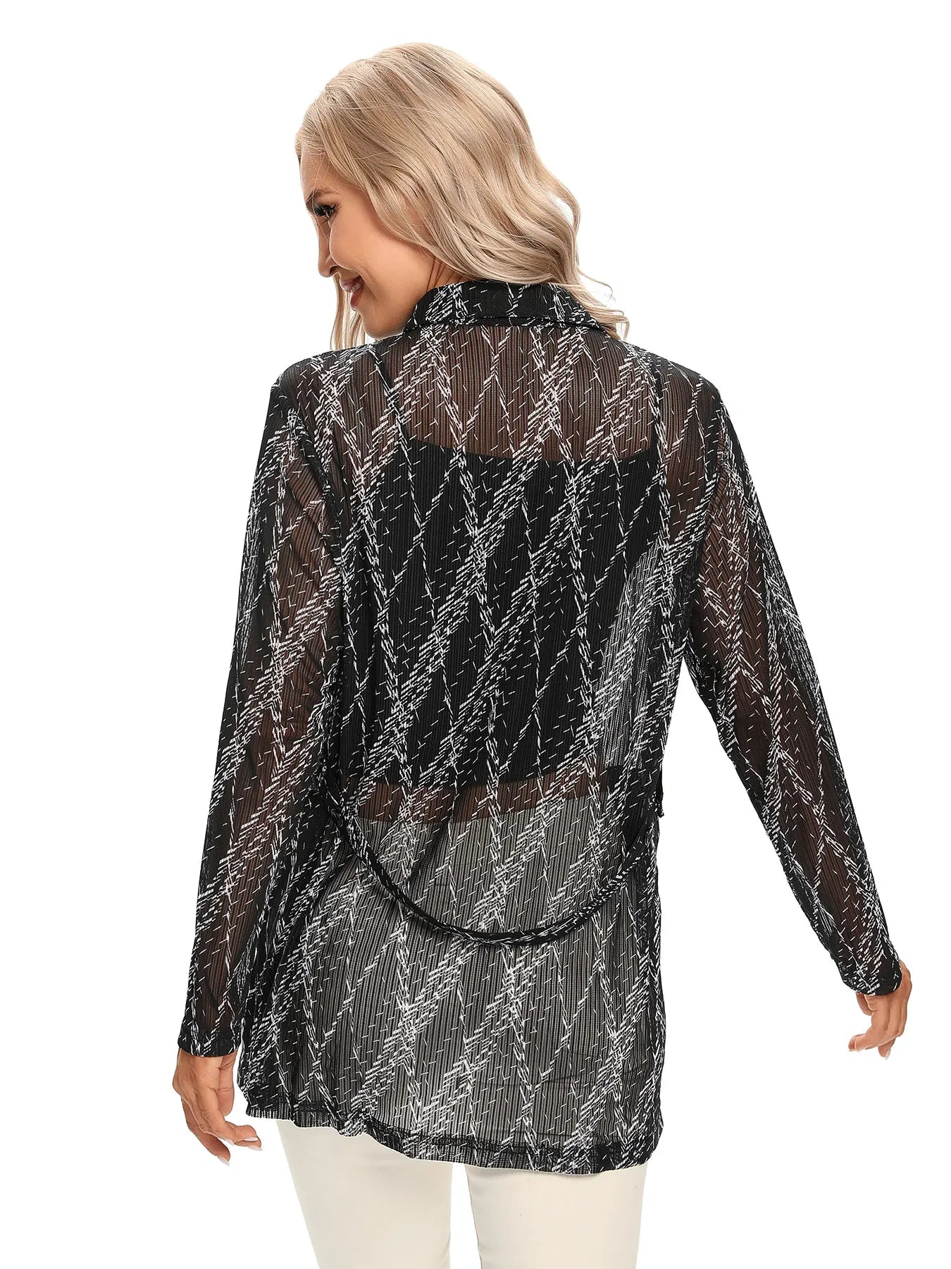 Women Woven Fashionable Casual Shirt For Spring And Autumn