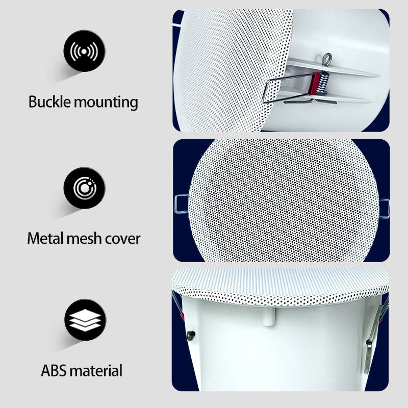 Home Audio Sound System 3inch Ceiling Speaker Background Music 10W Passive Wall Stereo Speaker For Bathroom Kitchen Home Theatre