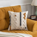 Blue Green Boho Tufted Pillow Covers Decorative Geometric Cotton Canvas Cushion Cover Sofa Throw Pillow Case Bed Rest Pillowslip