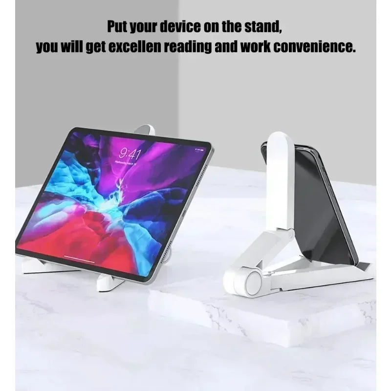 Desktops Stand for Tablet 4.7 To 12.9 Inch , Adjustable Folding Bracket Tablet Holder Multi Angle Viewing Stable Support Phone H